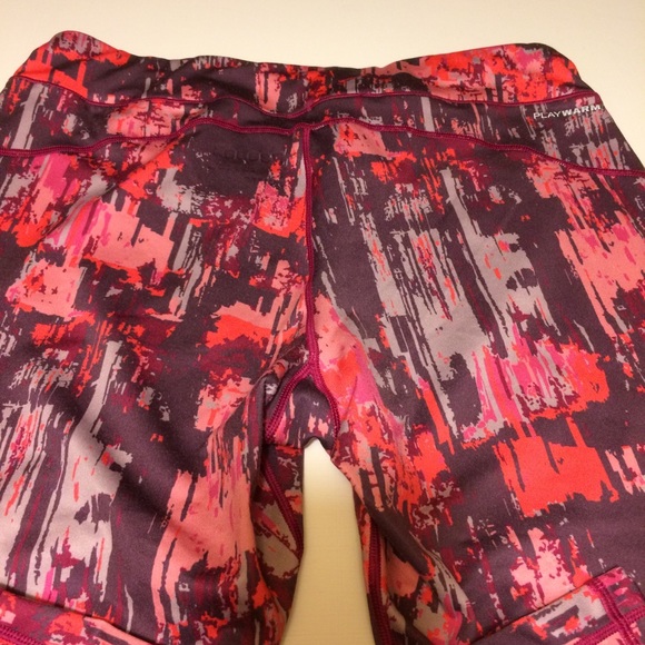 $12/2+ Reebok Play Warm Athletic Leggings Pink - Picture 6 of 8